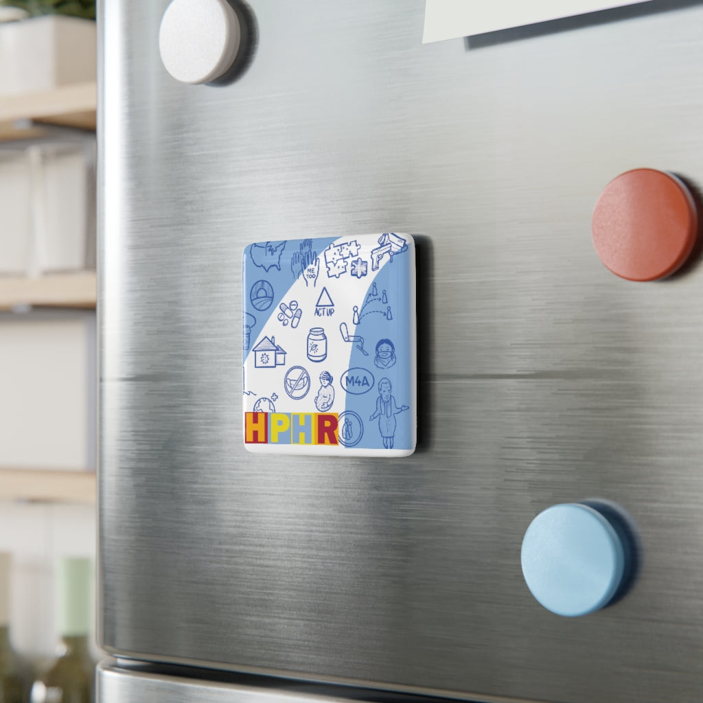 HPHR Porcelain Magnet, Square