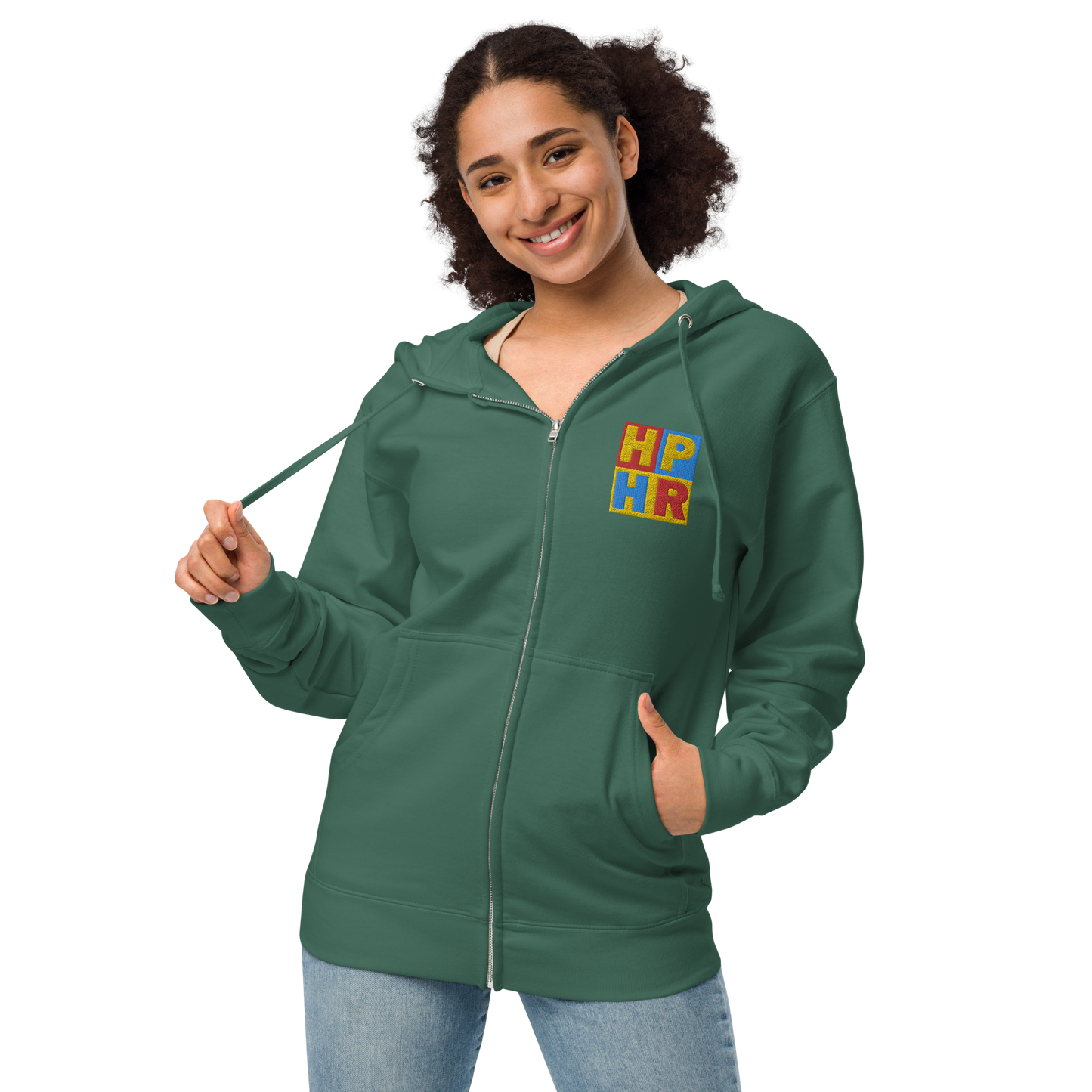 HPHR Unisex Fleece Zip Up Hoodie