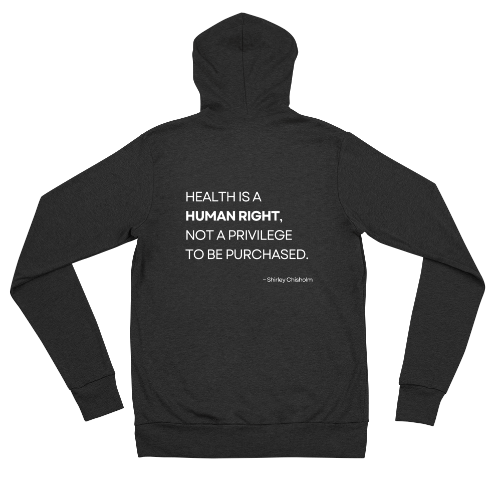 Health Is a Human Right - Unisex zip hoodie