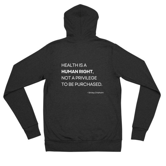 Health Is a Human Right - Unisex zip hoodie