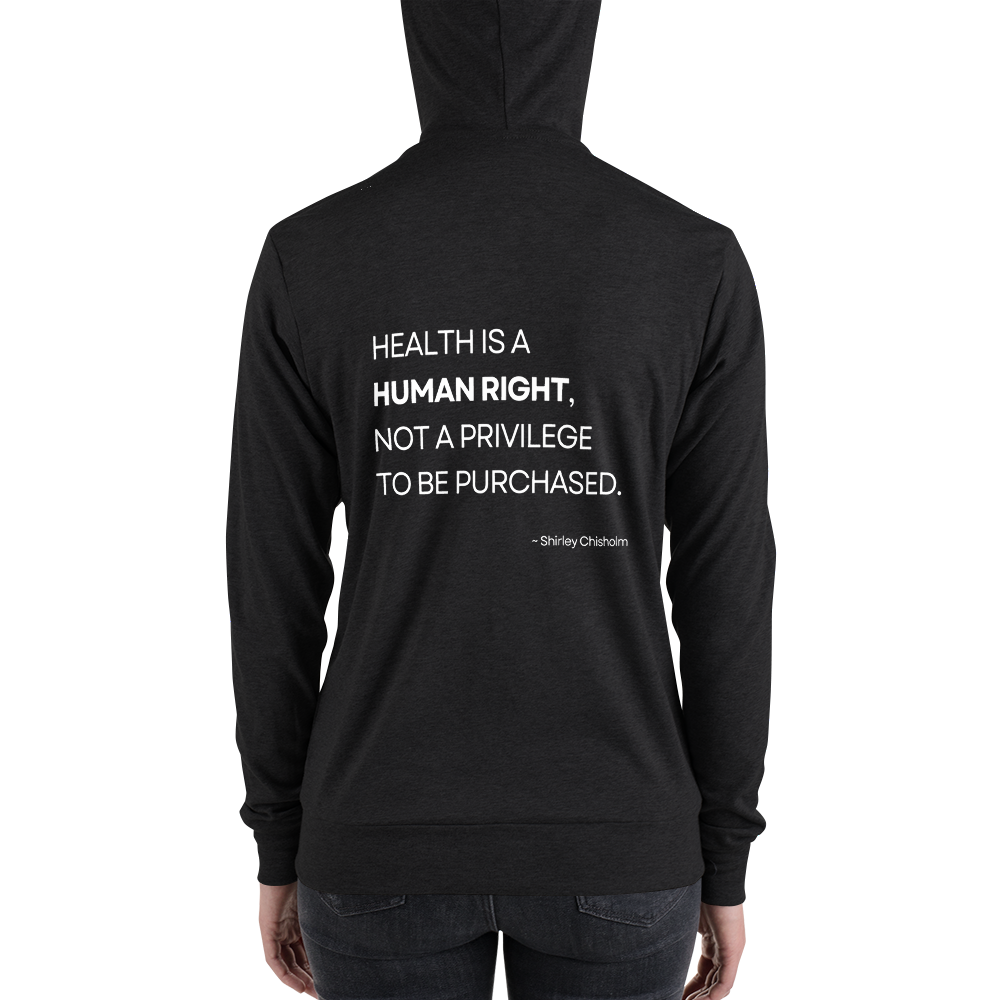 Health Is a Human Right - Unisex zip hoodie