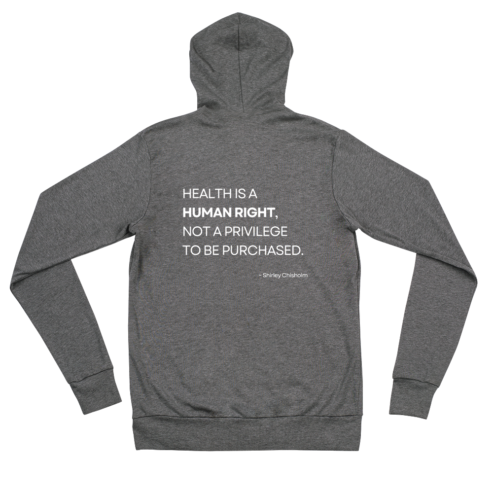 Health Is a Human Right - Unisex zip hoodie