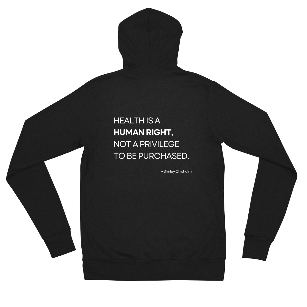 Health Is a Human Right - Unisex zip hoodie