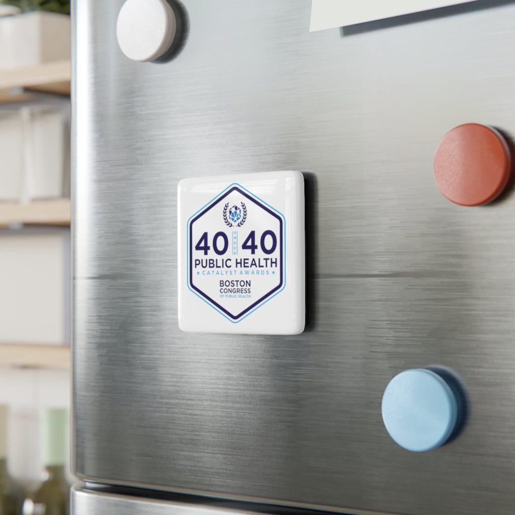 40 Under 40 Porcelain Magnet, Square