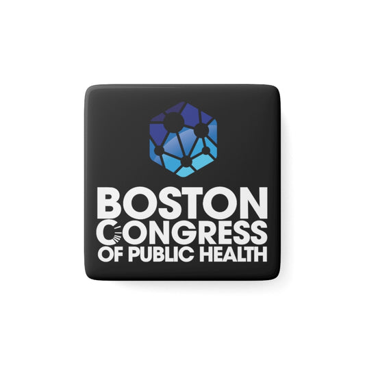 BCPH (Black Background) Porcelain Magnet, Square