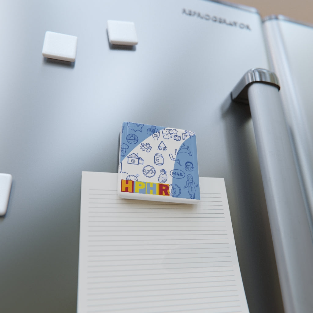 HPHR Porcelain Magnet, Square