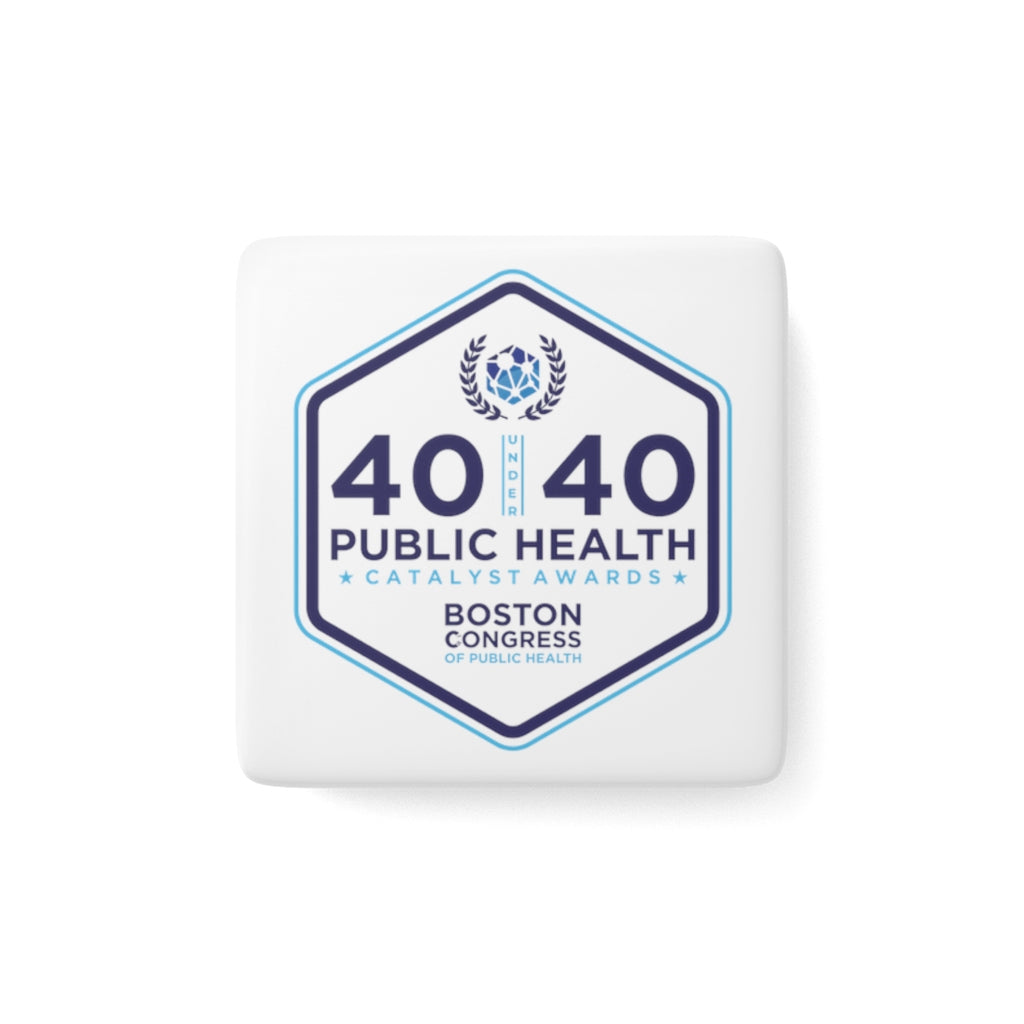 40 Under 40 Porcelain Magnet, Square