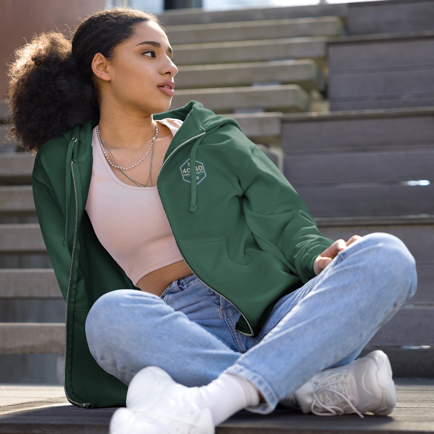40 Under 40 Unisex Fleece Zip Up Hoodie