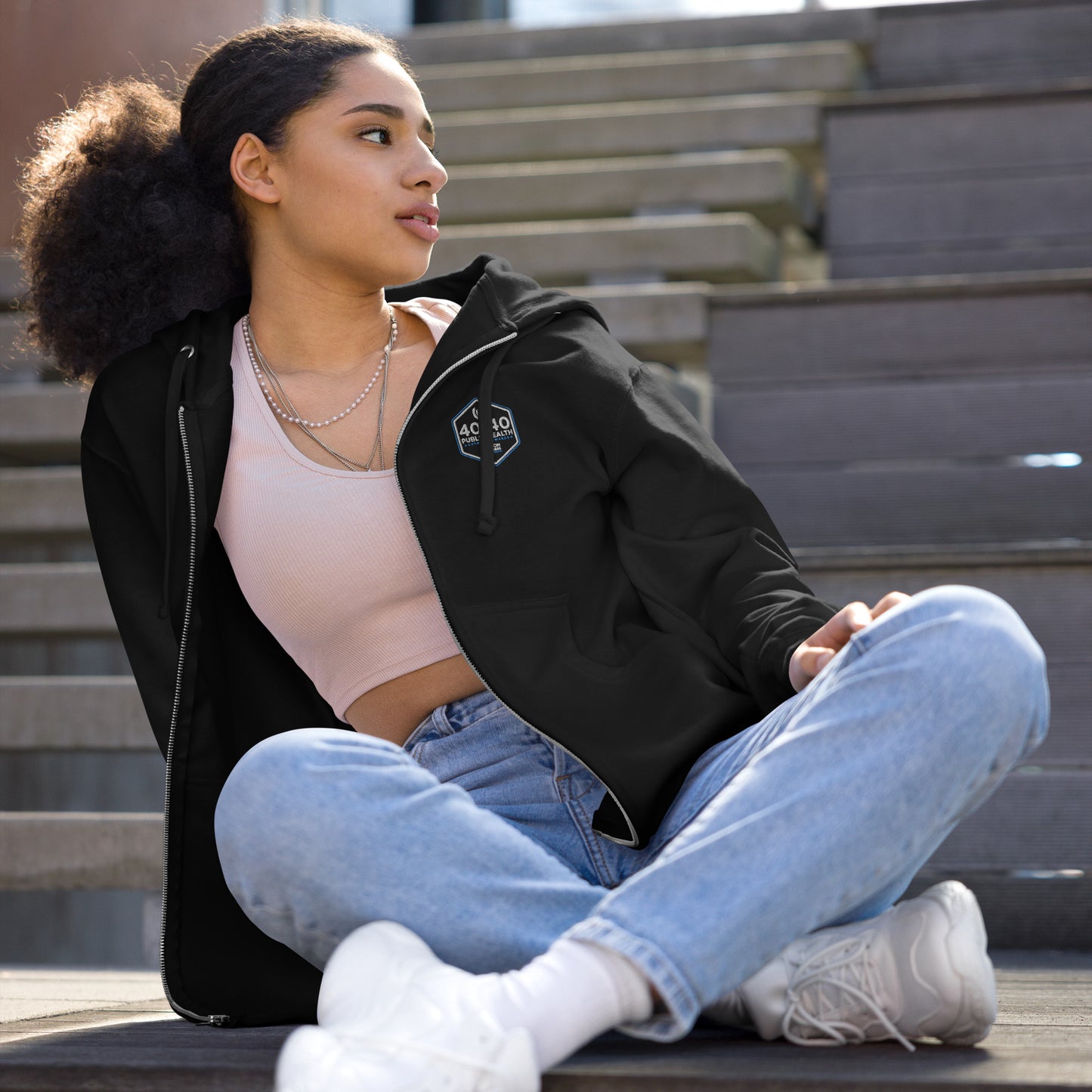 40 Under 40 Unisex Fleece Zip Up Hoodie