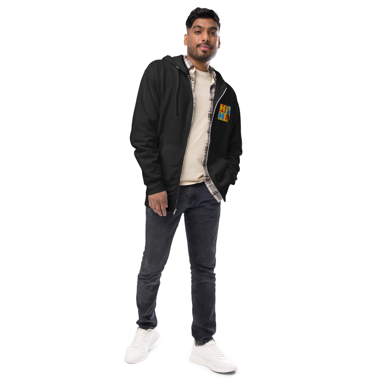 HPHR Unisex Fleece Zip Up Hoodie