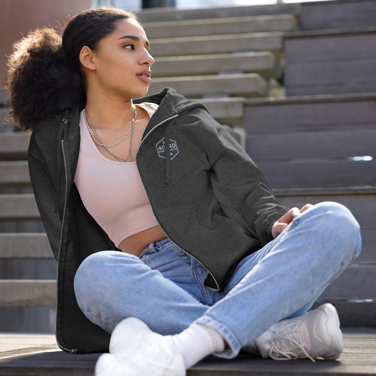 40 Under 40 Unisex Fleece Zip Up Hoodie