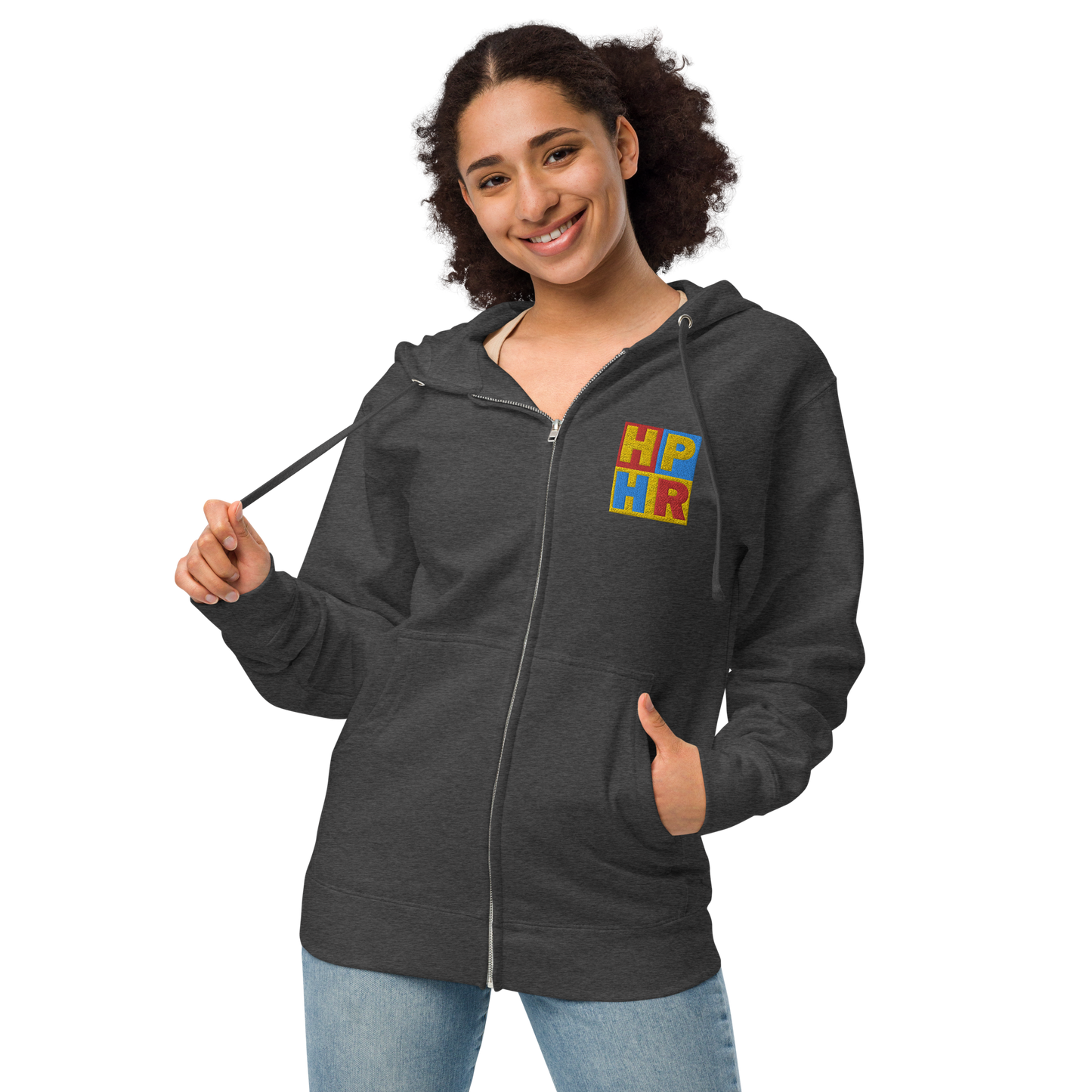 HPHR Unisex Fleece Zip Up Hoodie