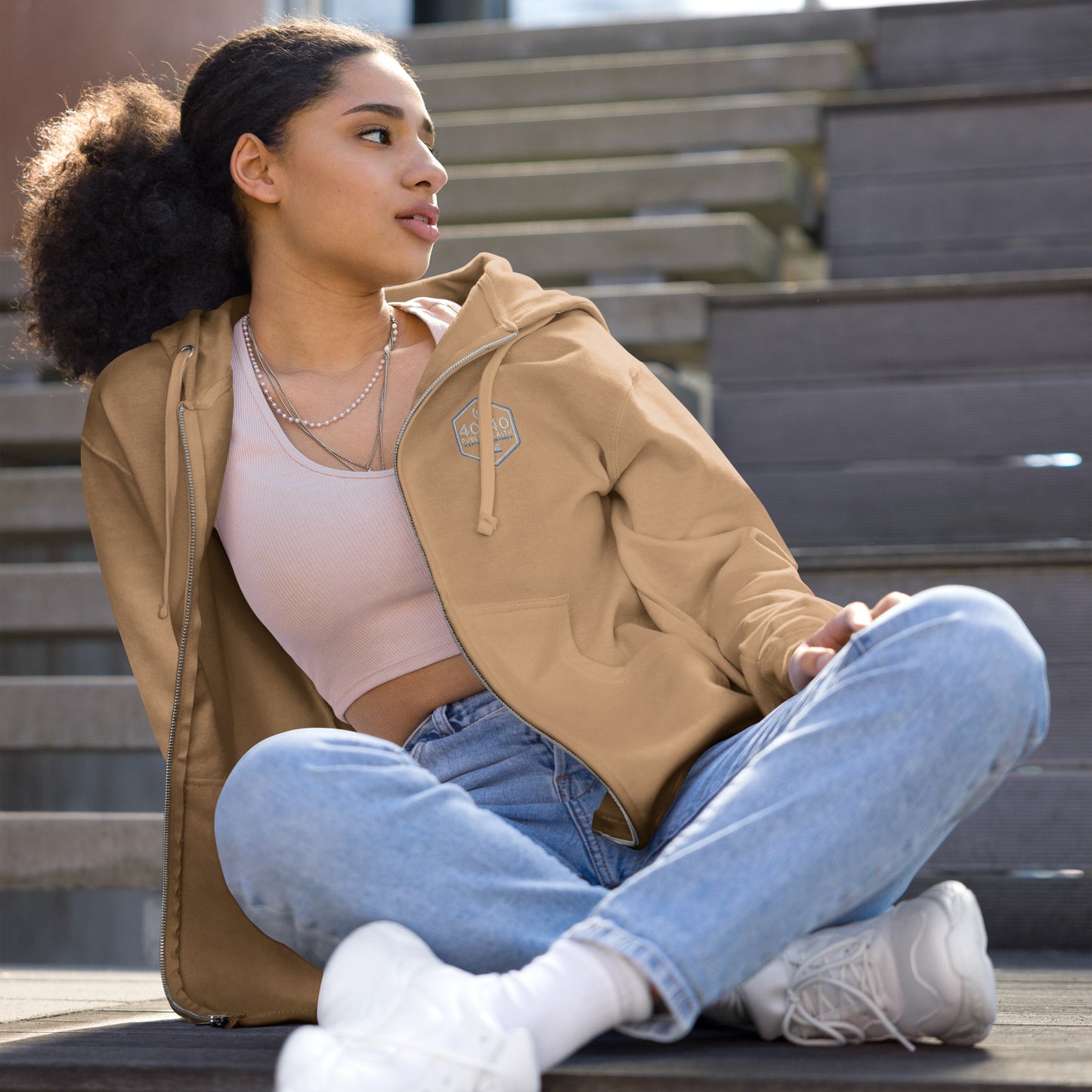 40 Under 40 Unisex Fleece Zip Up Hoodie